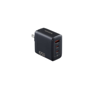 Cargador de pared ADATA - 65W, Admite los estándares de carga rápida PD3.0 y QC 4.0 . Color NEGRO, CHARGERU-0653-QCPDBK Cargador de pared ADATA - 65W, Admite los estándares de carga rápida PD3.0 y QC 4.0 . Color NEGRO, CHARGERU-0653-QCPDBK